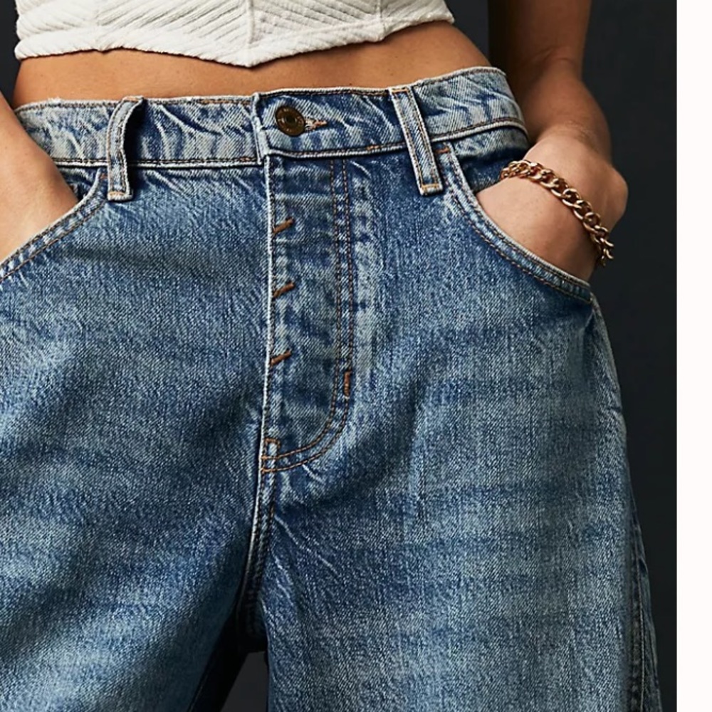 VERY DISTRESSED DAD JEANS 38” WAIST